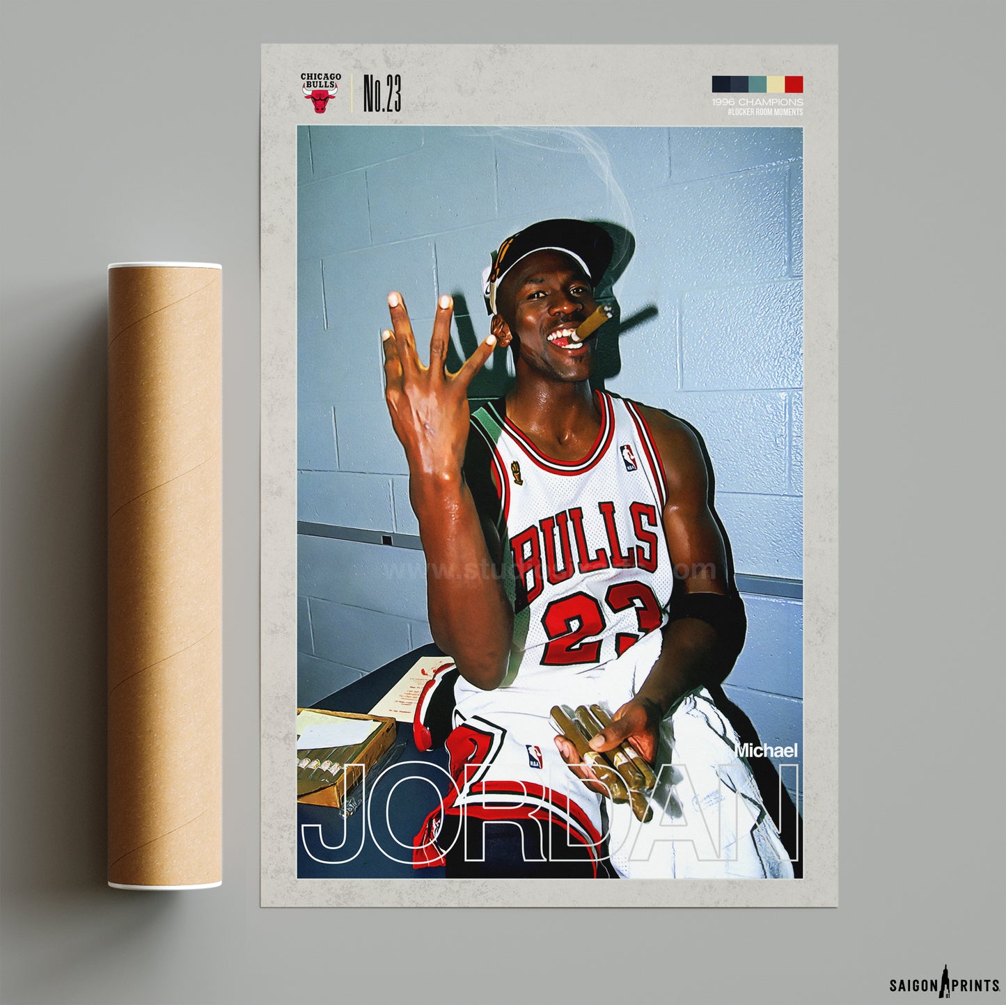 Michael Jordan 1996 Championship Mid Century Modern