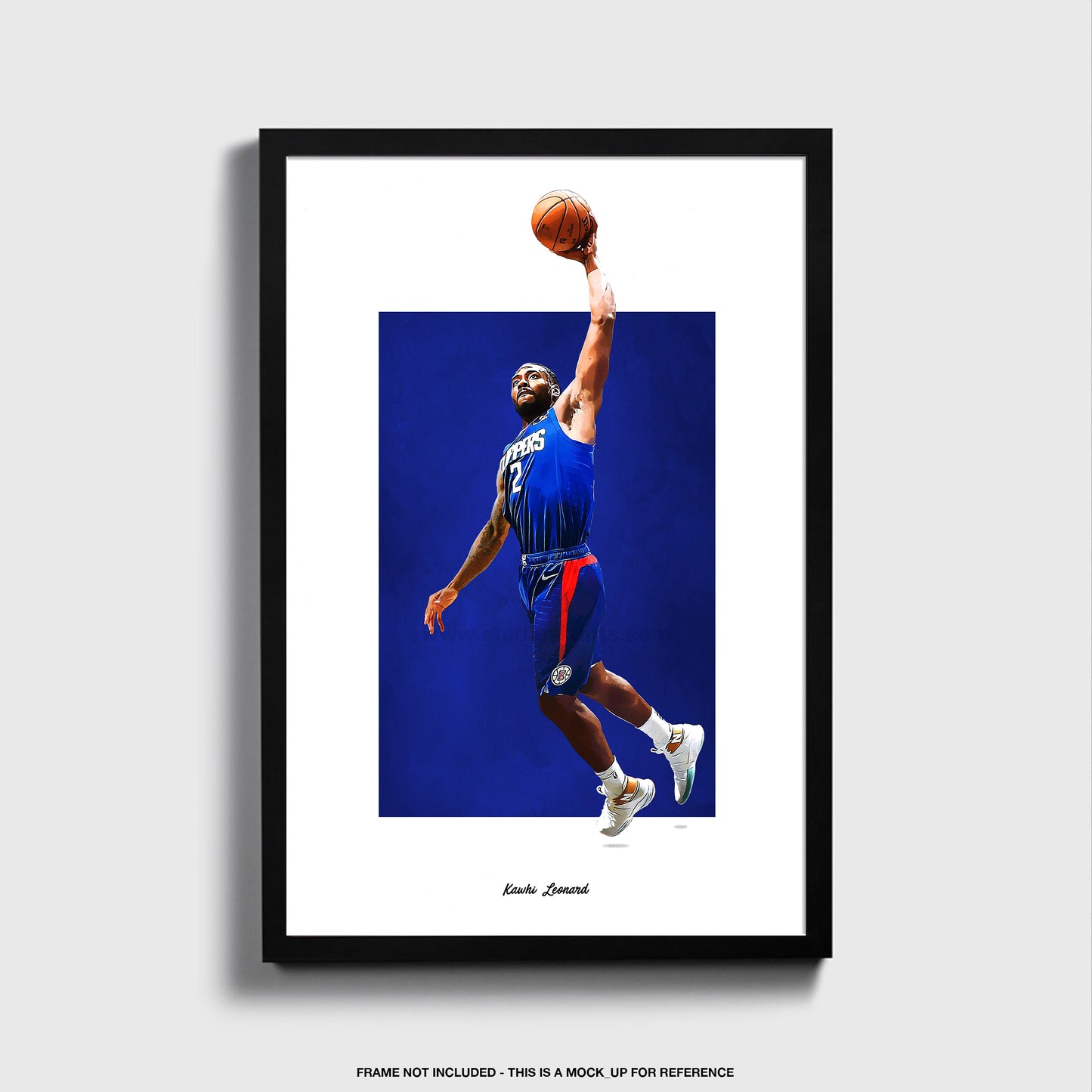 Kawhi Leonard Poster, Clippers Basketball Fan Art Print, Man Cave Gift