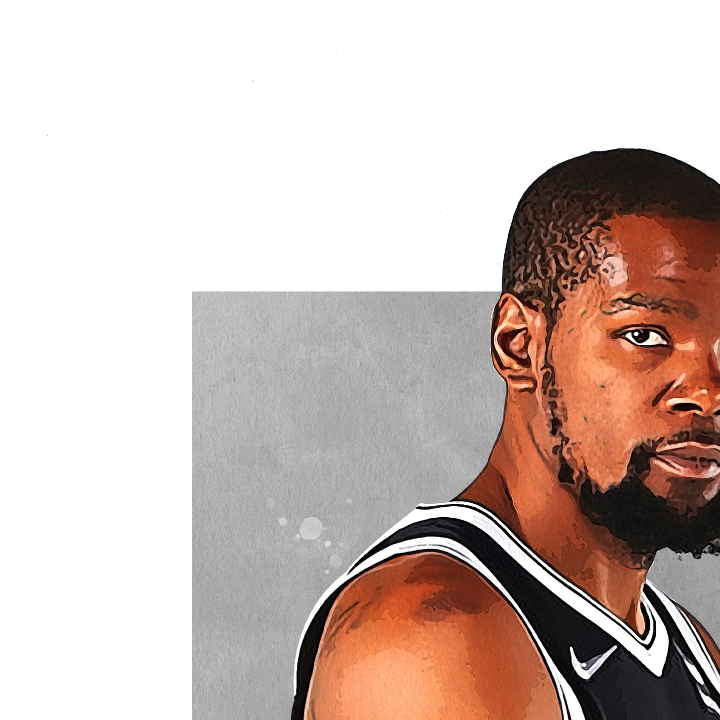Kevin Durant Poster, Brooklyn Basketball Fan Art Print, Man Cave Gift
