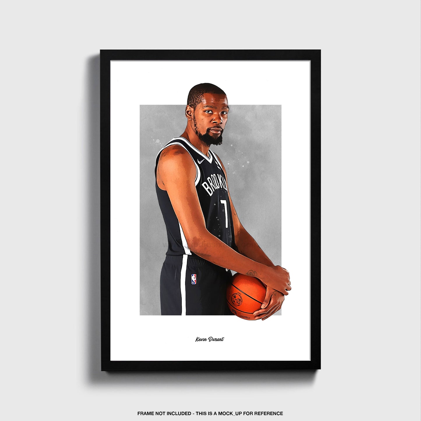 Kevin Durant Poster, Brooklyn Basketball Fan Art Print, Man Cave Gift