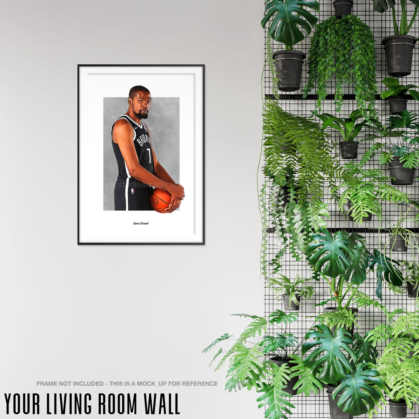 Kevin Durant Poster, Brooklyn Basketball Fan Art Print, Man Cave Gift