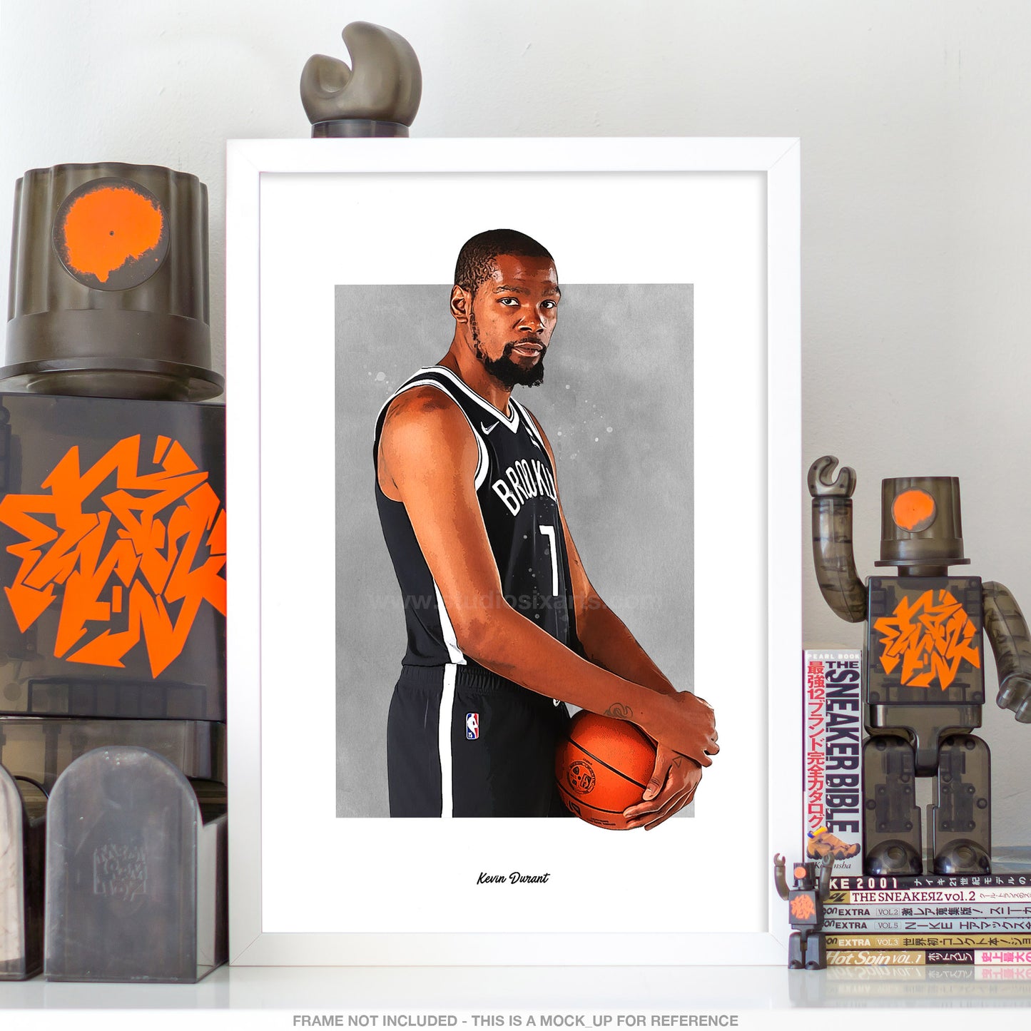 Kevin Durant Poster, Brooklyn Basketball Fan Art Print, Man Cave Gift