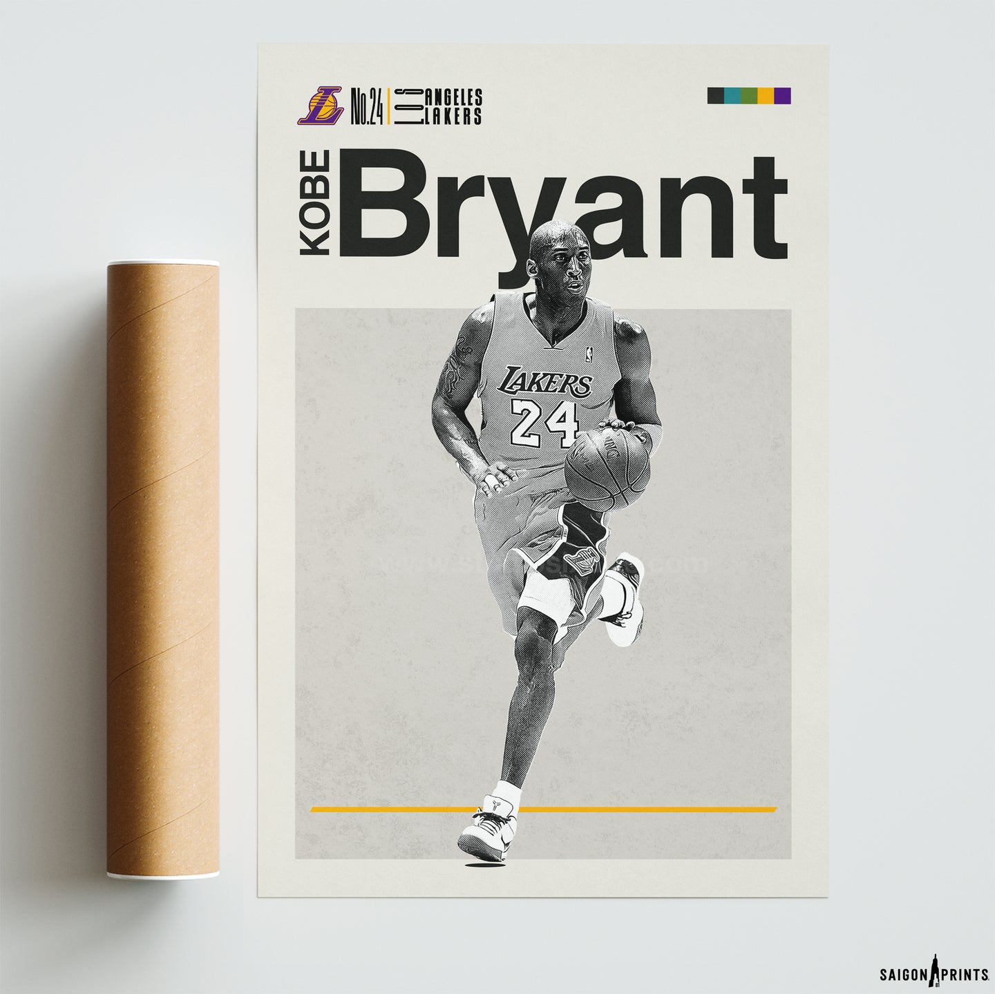 Kobe Bryant Mid Century Modern