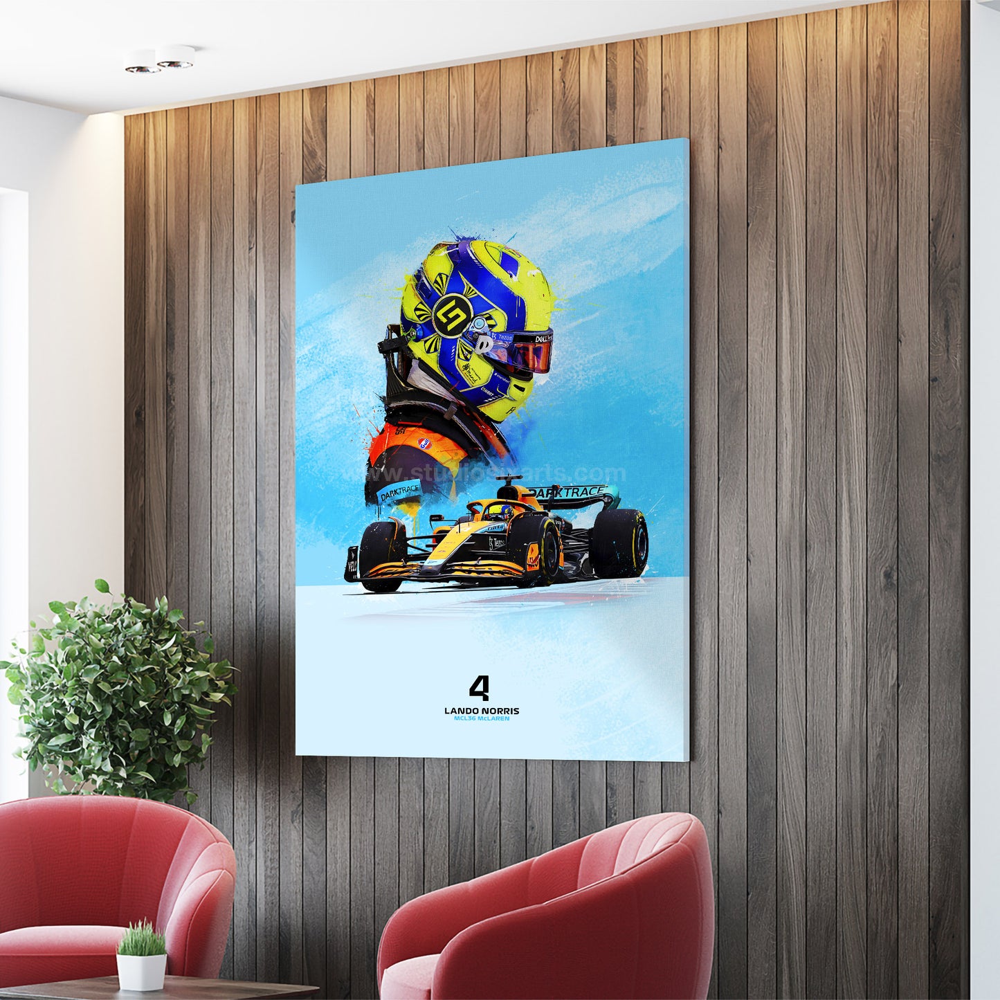 Lando Norris 2022 Poster and Canvas, MCL36 McLaren F1 Decor, F1 Print