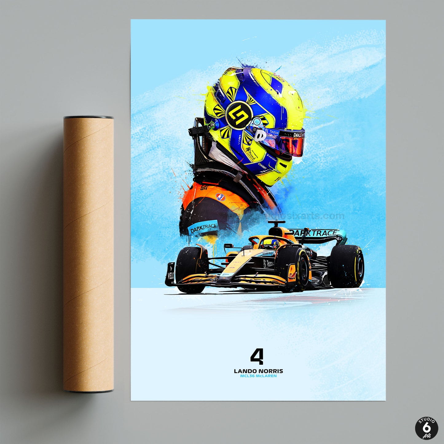 Lando Norris 2022 Poster and Canvas, MCL36 McLaren F1 Decor, F1 Print