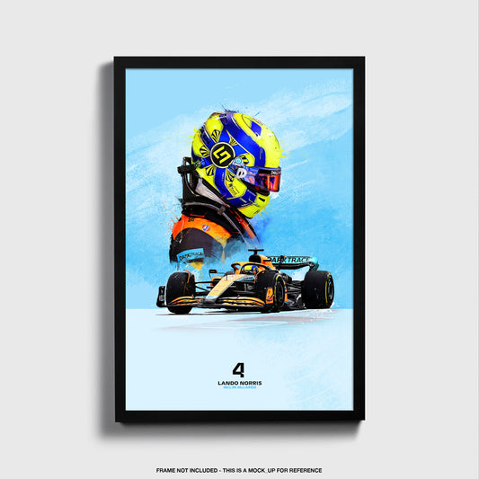 Lando Norris 2022 Poster and Canvas, MCL36 McLaren F1 Decor, F1 Print