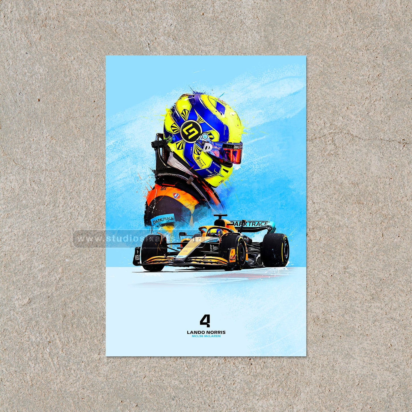 Lando Norris 2022 Poster and Canvas, MCL36 McLaren F1 Decor, F1 Print