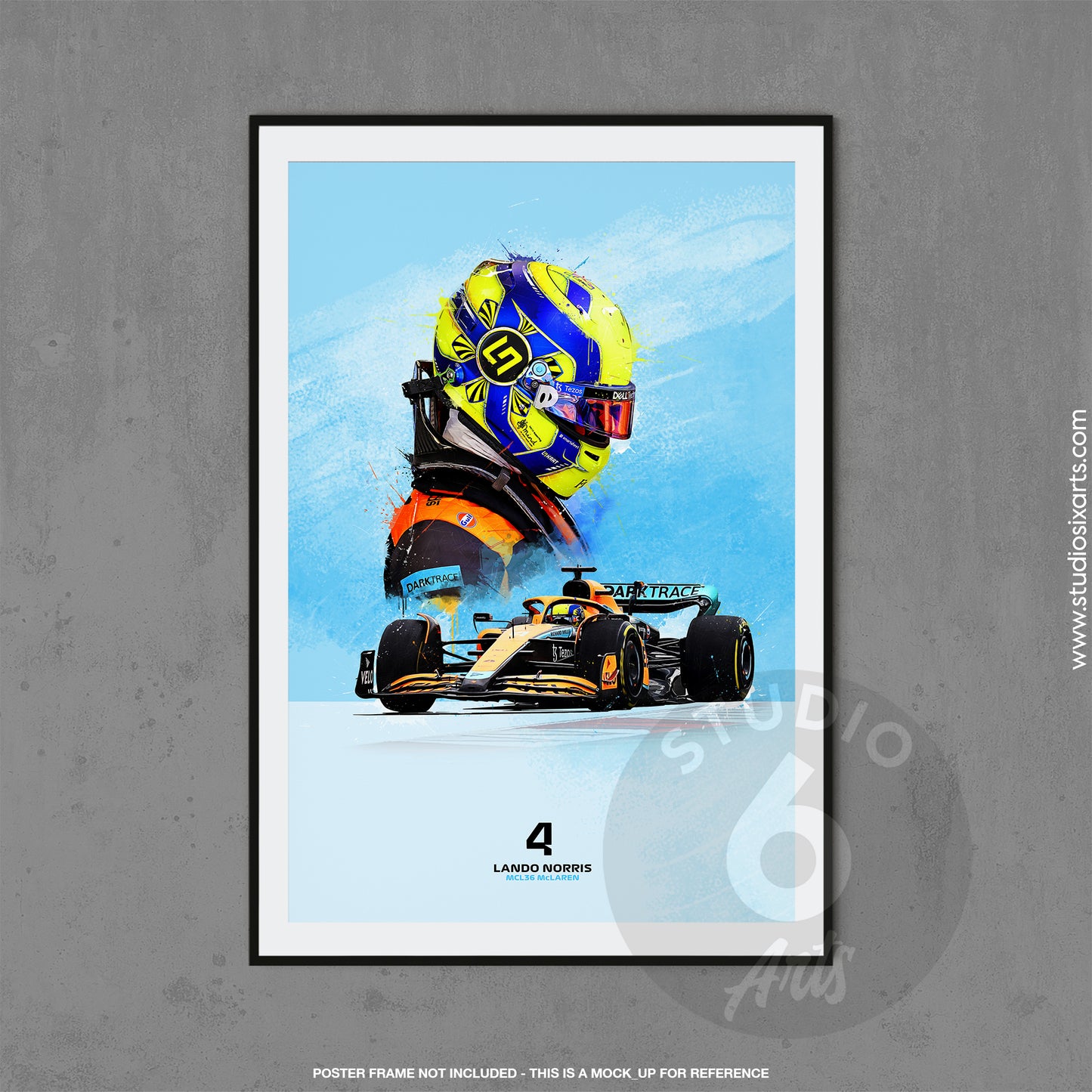 Lando Norris 2022 Poster and Canvas, MCL36 McLaren F1 Decor, F1 Print