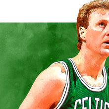 Load image into Gallery viewer, Larry Bird Poster and Canvas, Celtics Basketball Fan Art Print
