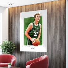 Load image into Gallery viewer, Larry Bird Poster and Canvas, Celtics Basketball Fan Art Print
