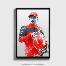 Load image into Gallery viewer, Charles Leclerc Holding Helmet
