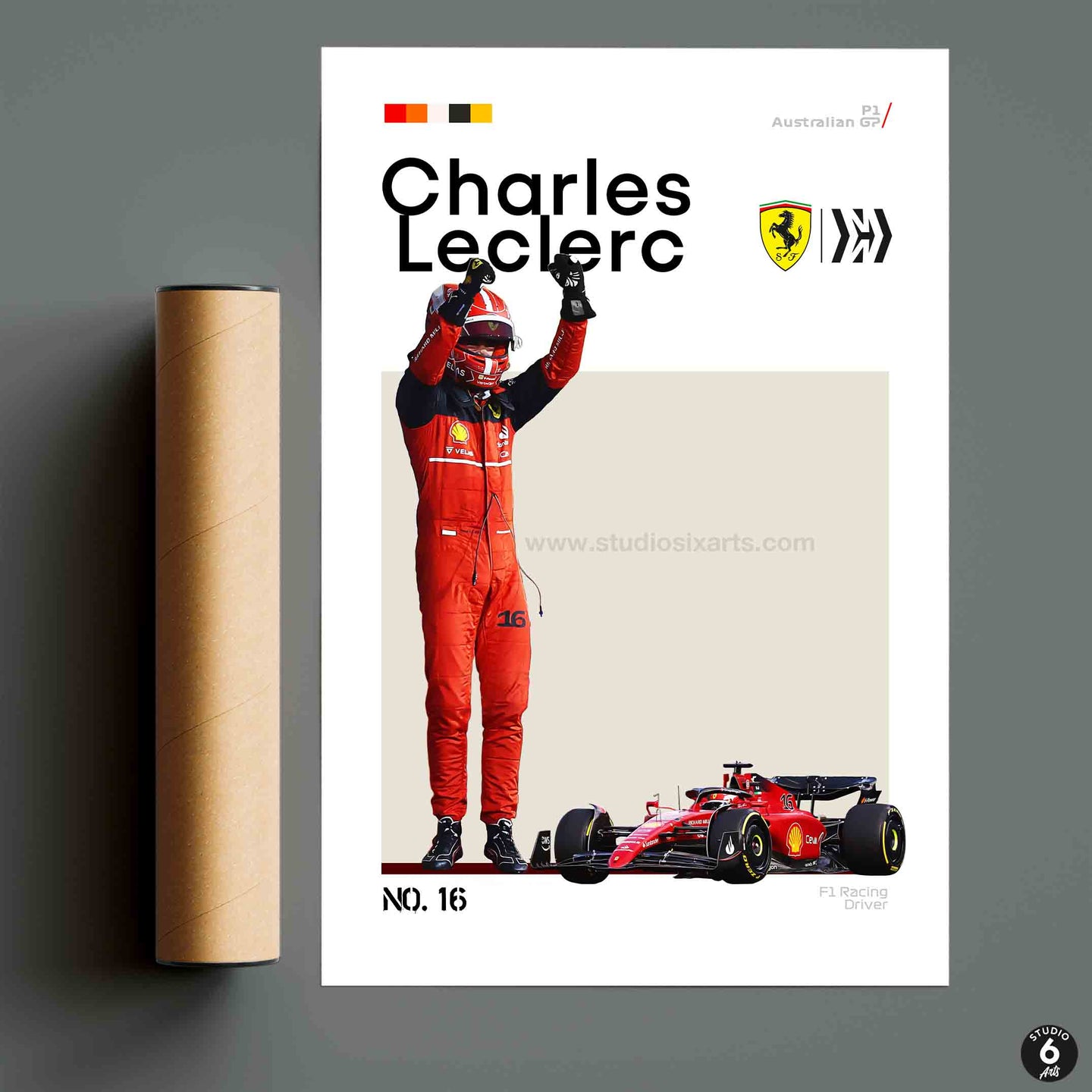 Charles Leclerc 2022 Mid Century Art