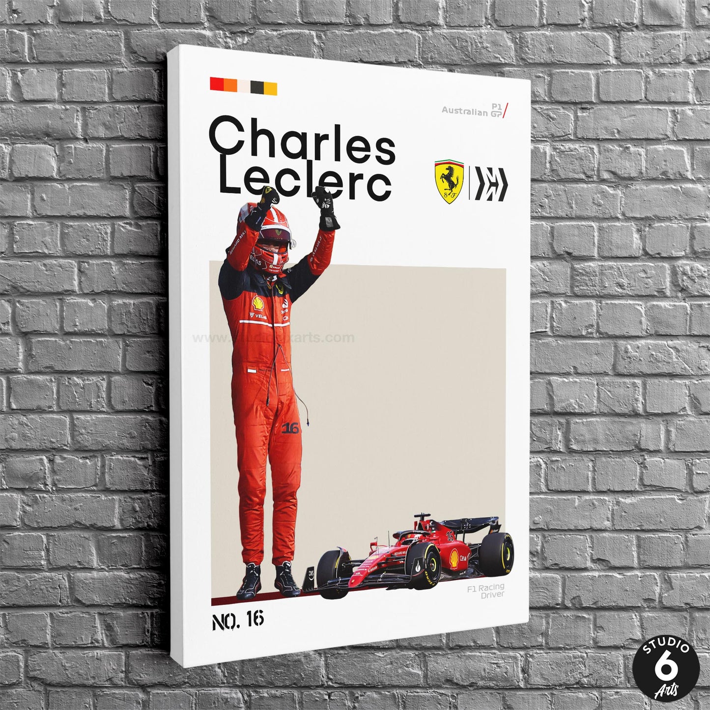 Charles Leclerc 2022 Mid Century Art