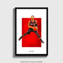 Load image into Gallery viewer, Damian Lillard Poster, LA Lakers Basketball Fan Art Print, Man Cave Gift
