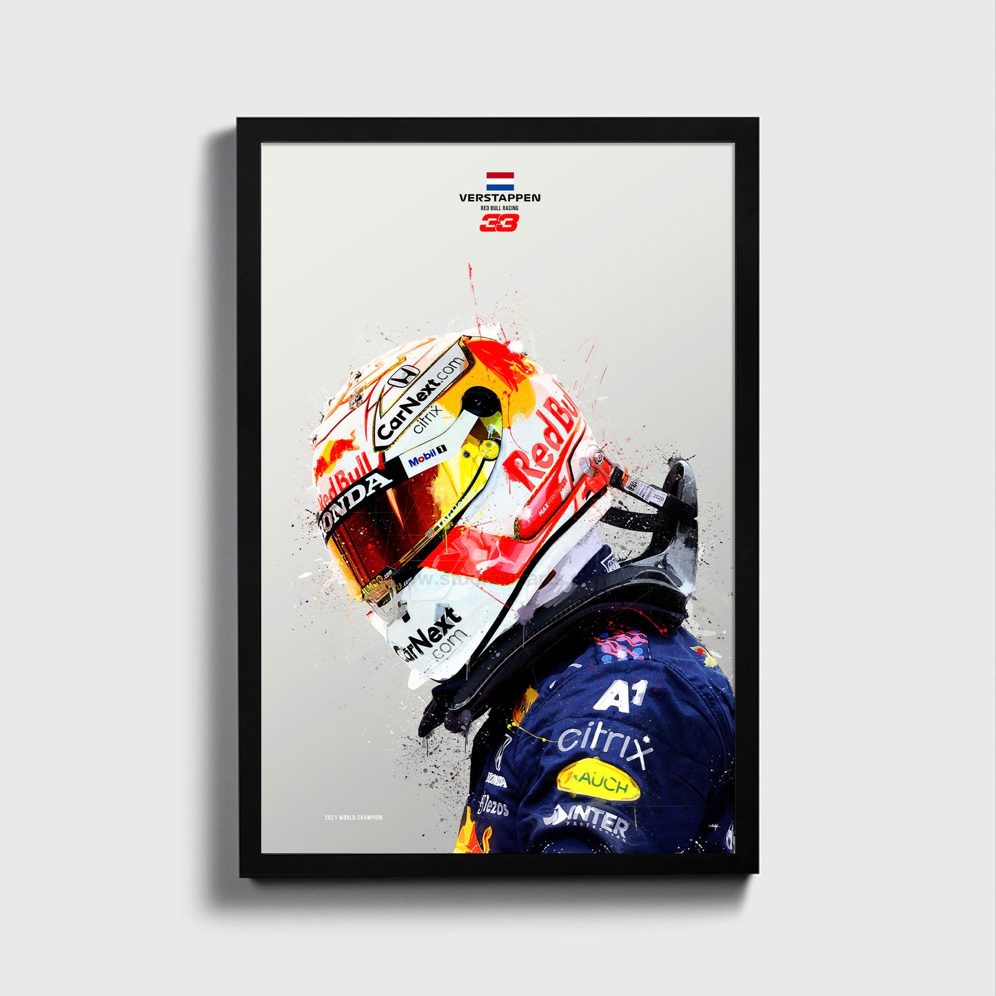 Max Verstappen 2021 Champ RB16 F1 Decor, F1 Print