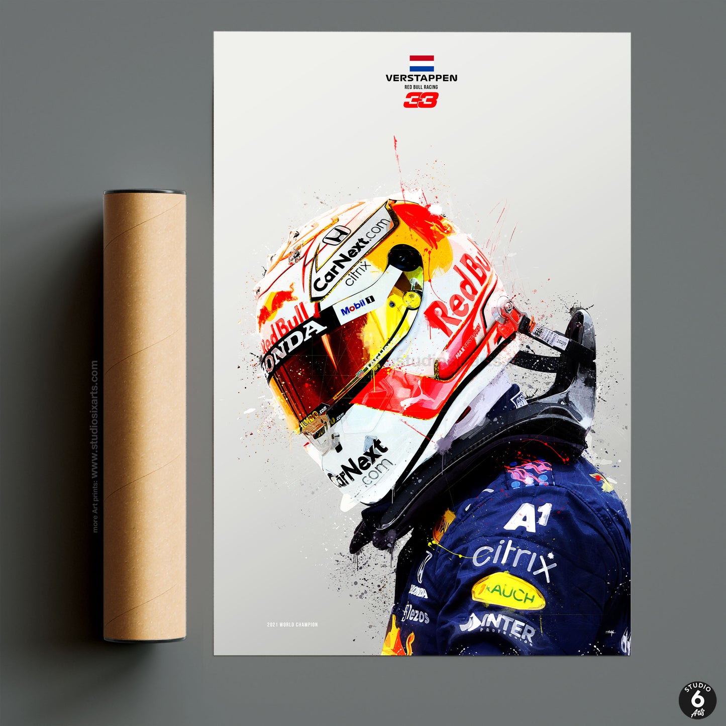 Max Verstappen 2021 Poster and Canvas, RB16 F1 Decor, F1 Print