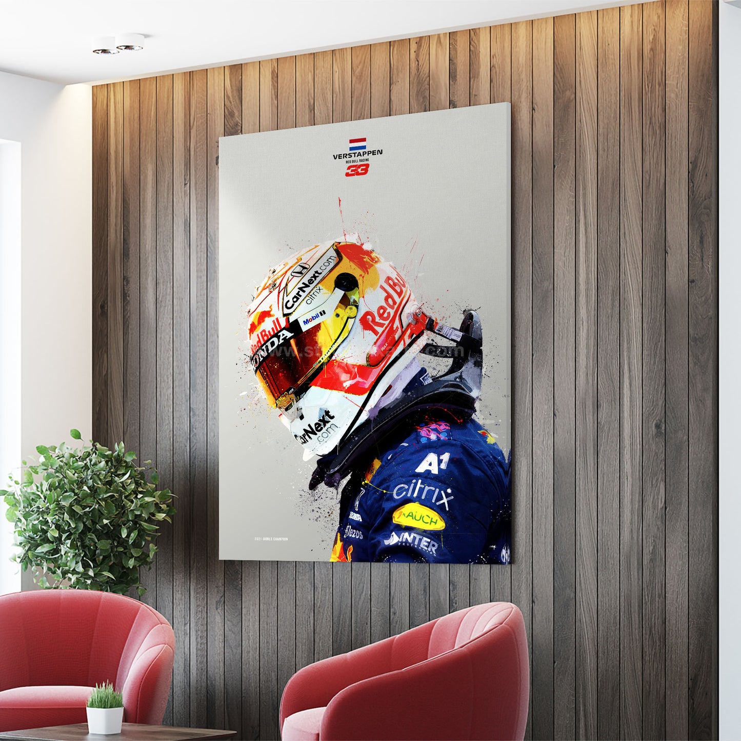 Max Verstappen 2021 Champ RB16 F1 Decor, F1 Print