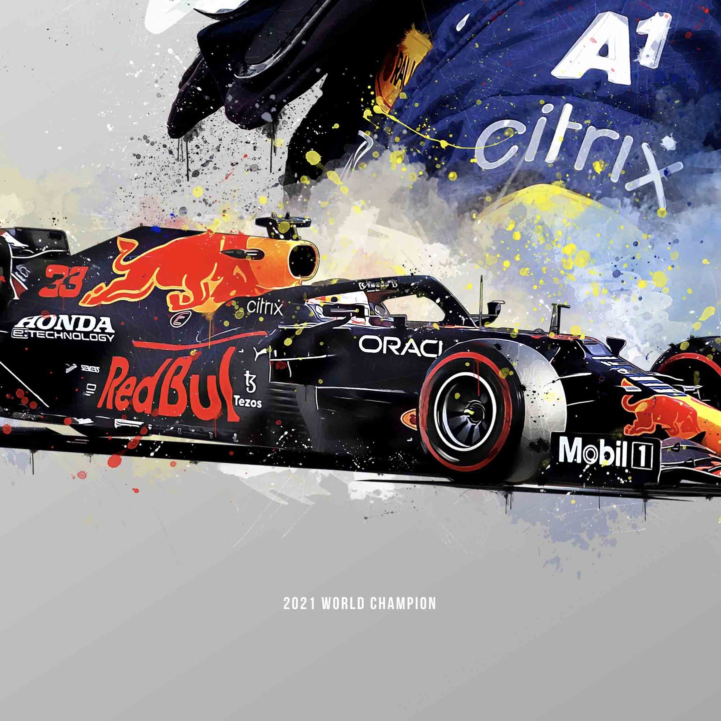 Max Verstappen 2021 RB16 Car F1 Decor, F1 Print