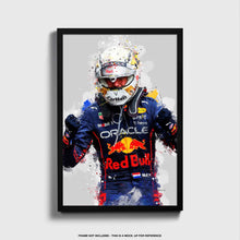 Load image into Gallery viewer, Max Verstappen 2022 Poster and Canvas, F1 Decor, F1 Driver Print
