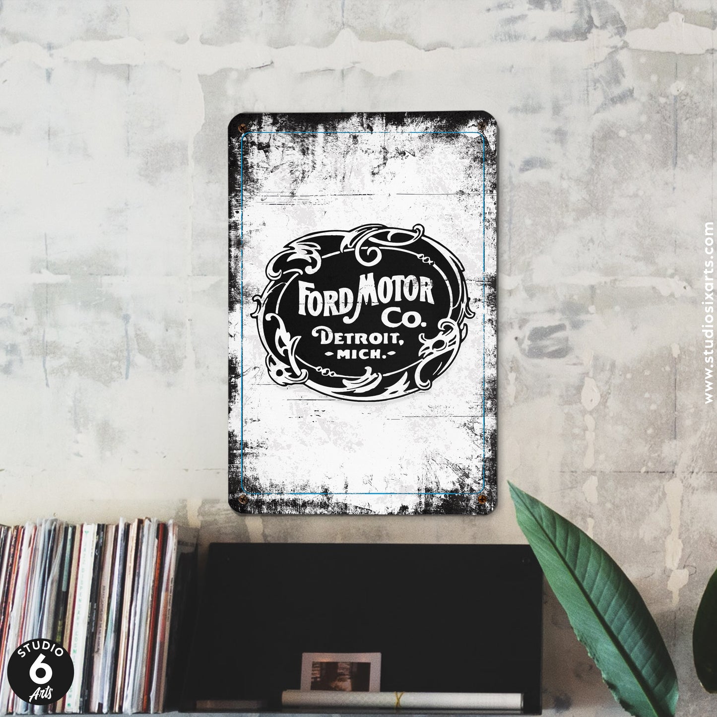 Vintage Ford Motor Inspired Metal Sign