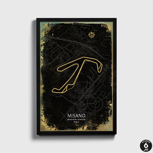 Misano World Circuit Poster, Race Map Print