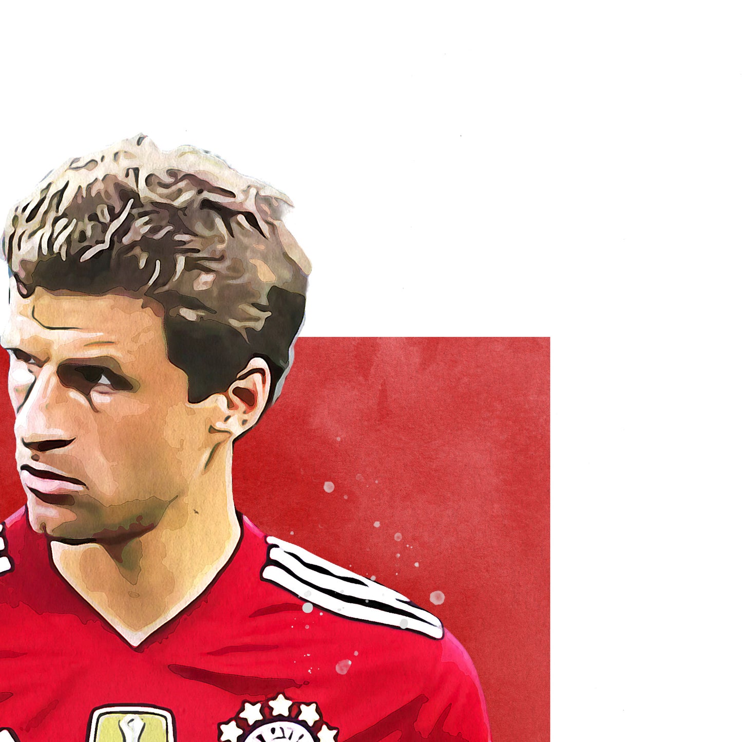 Thomas Muller Poster, Soccer Fan Art Print, Man Cave Gift
