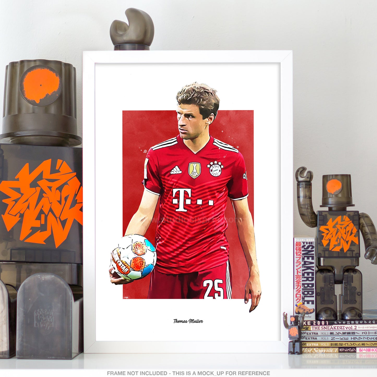 Thomas Muller Poster, Soccer Fan Art Print, Man Cave Gift