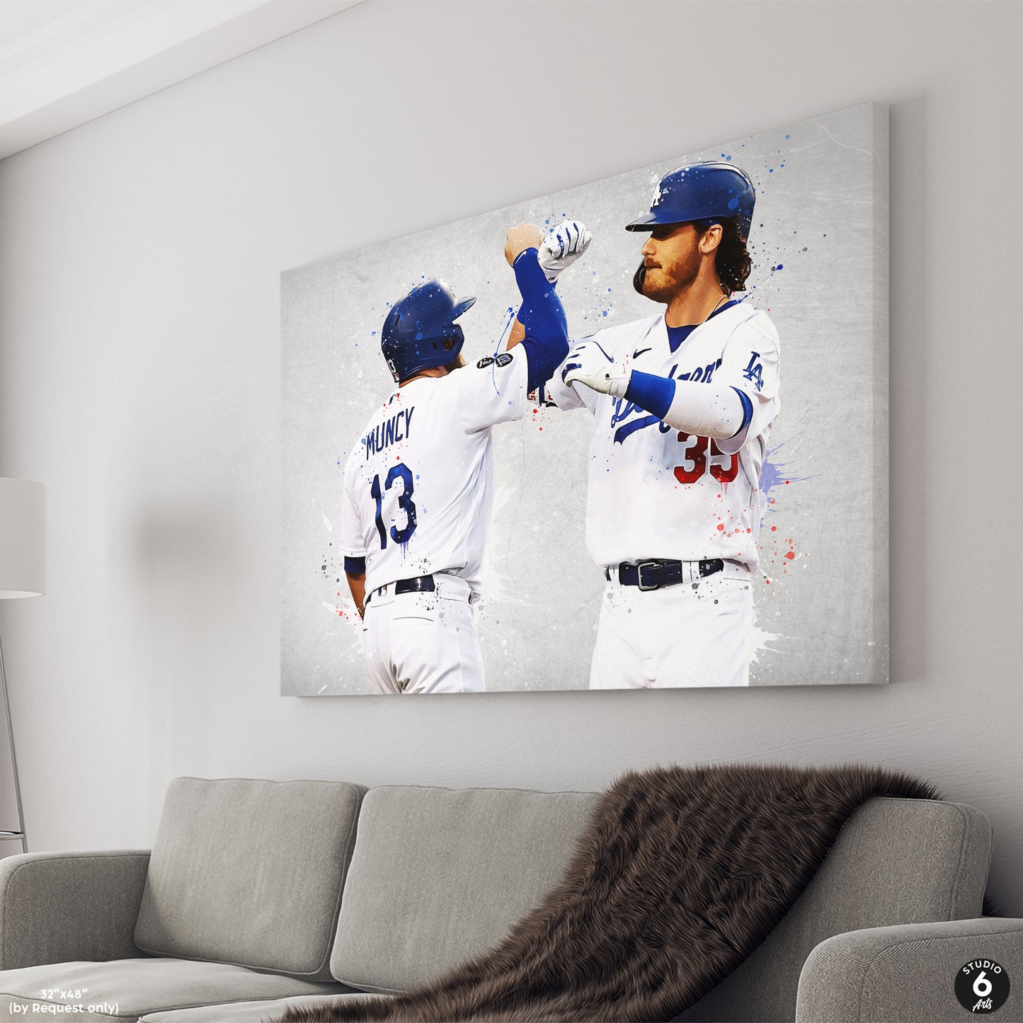 Mike Muncy & Cody Belinger Baseball Print, MLB Wall Decor