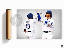 Load image into Gallery viewer, Mike Muncy &amp; Cody Belinger Baseball Print, MLB Wall Decor
