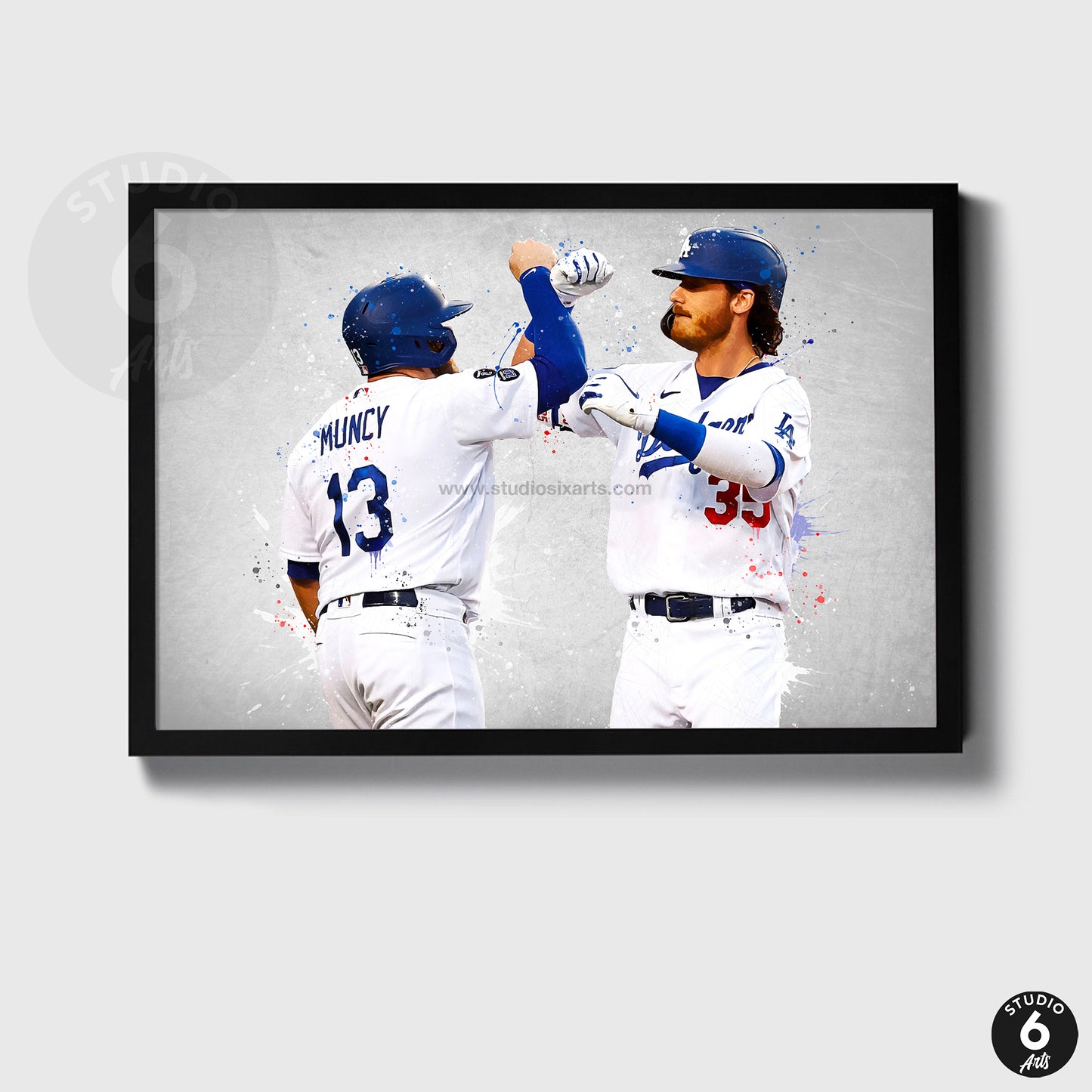 Mike Muncy & Cody Belinger Baseball Print, MLB Wall Decor
