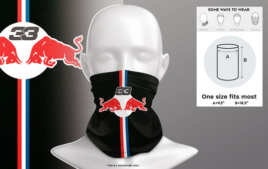 F1 Driver Max Verstappen Inspired Neck Gaiter