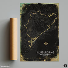 Load image into Gallery viewer, Nürburgring Racing Circuit Poster, Race Map Print
