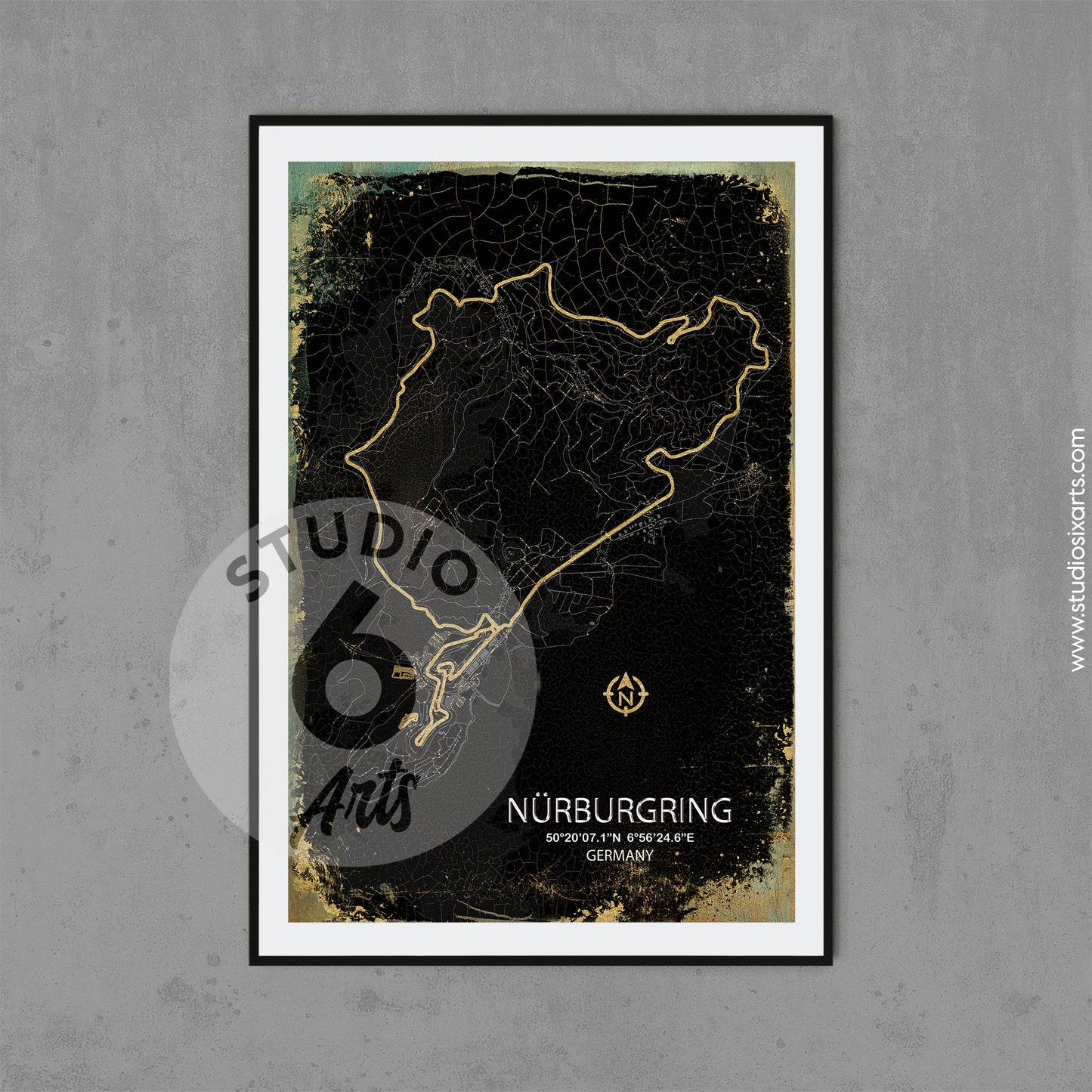 Nürburgring Racing Circuit Poster, Race Map Print