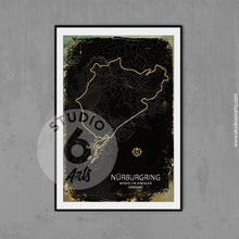 Load image into Gallery viewer, Nürburgring Racing Circuit Poster, Race Map Print
