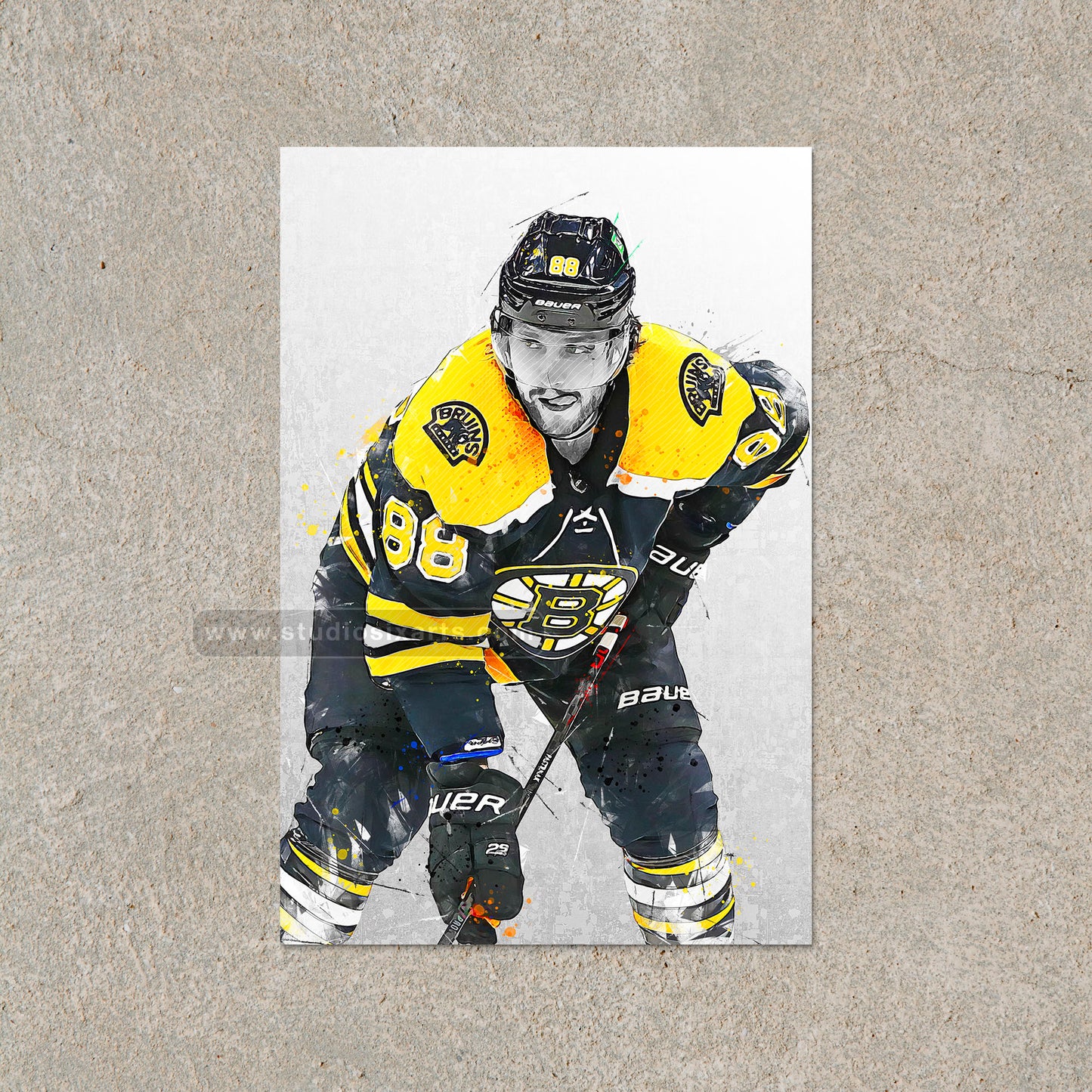 David Pastrnak Poster and Canvas, Hockey Print, Bruins Hockey