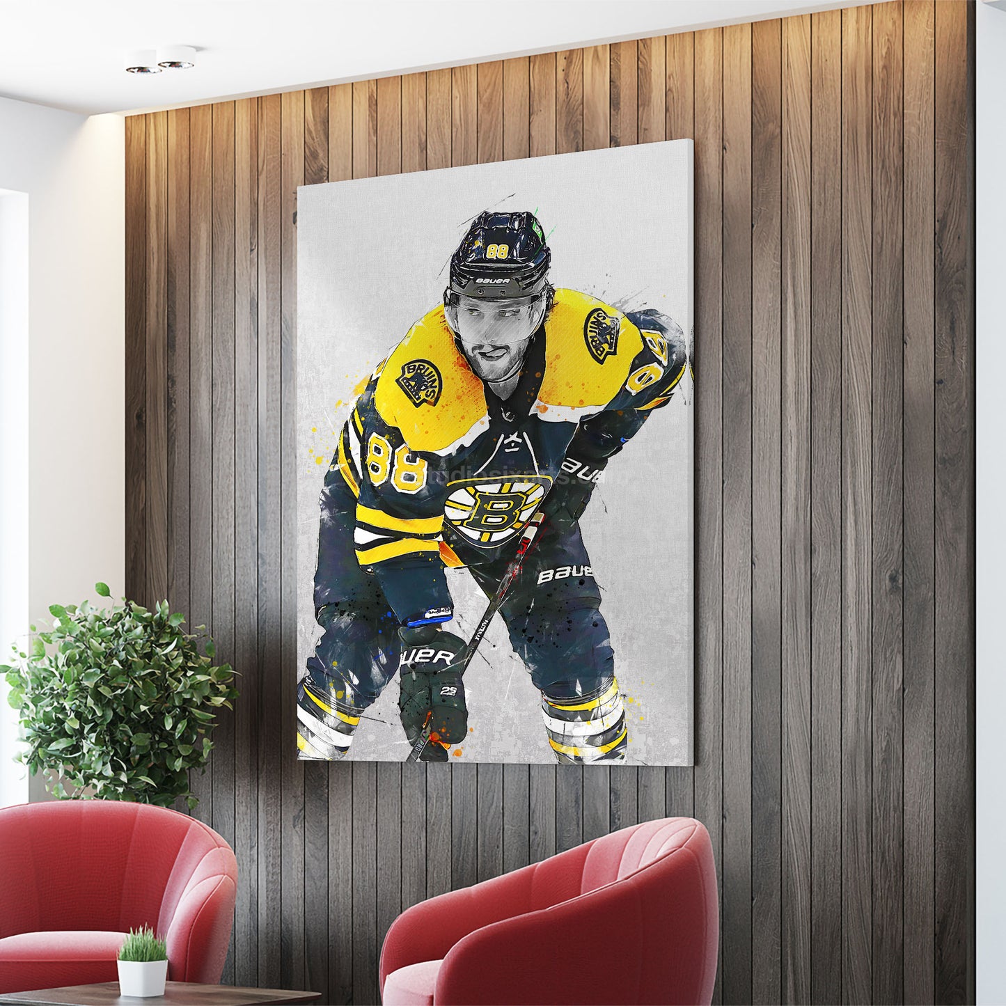 David Pastrnak Poster and Canvas, Hockey Print, Bruins Hockey