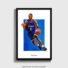 Load image into Gallery viewer, Penny Hardaway Poster, Orlando Basketball Fan Art Print, Man Cave Gift
