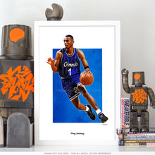 Load image into Gallery viewer, Penny Hardaway Poster, Orlando Basketball Fan Art Print, Man Cave Gift
