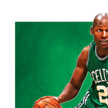 Load image into Gallery viewer, Ray Allen Poster, Boston Celtics Basketball Fan Art Print, Man Cave Gift
