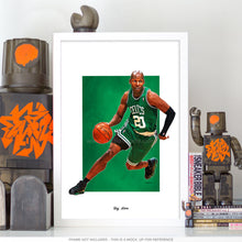 Load image into Gallery viewer, Ray Allen Poster, Boston Celtics Basketball Fan Art Print, Man Cave Gift
