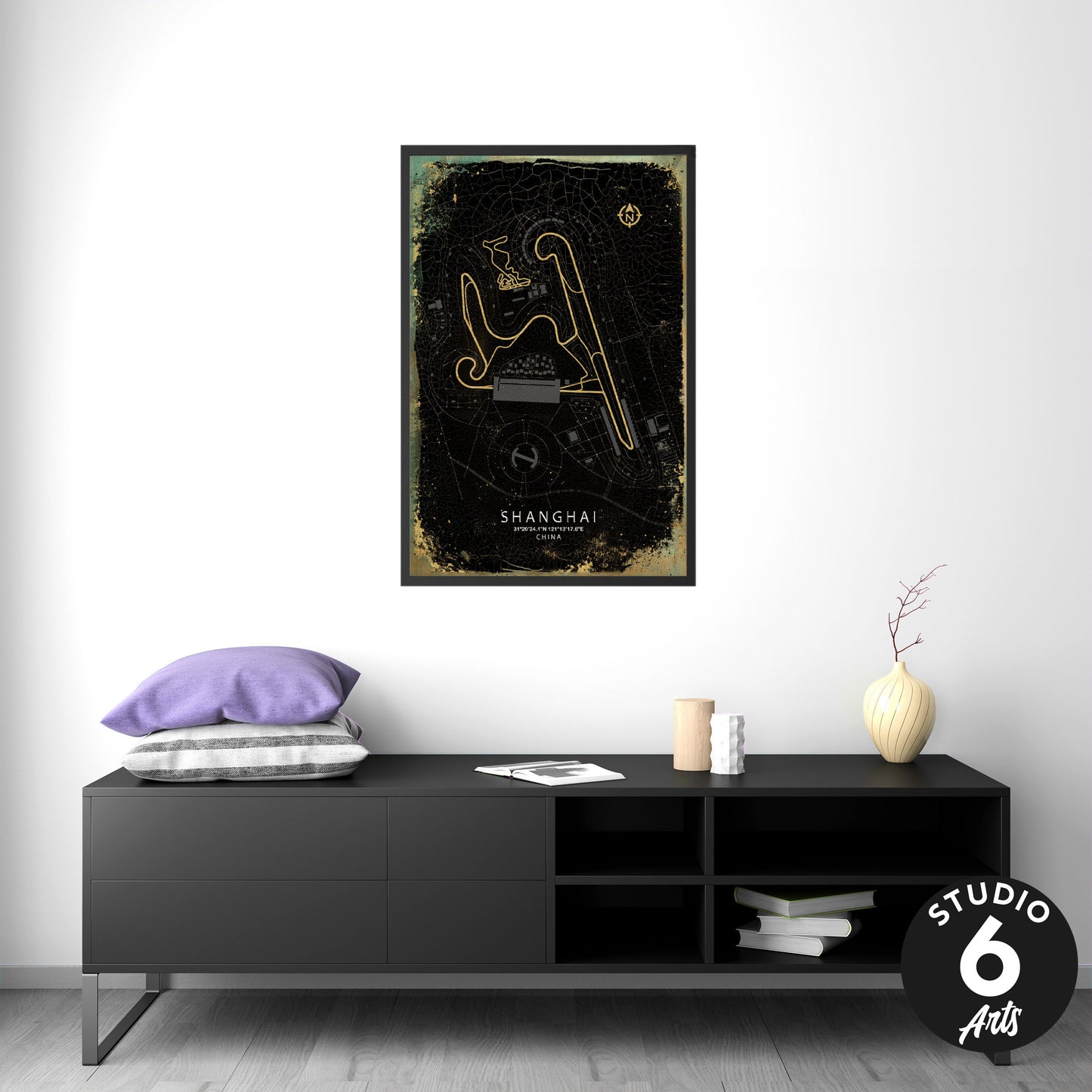 Shanghai Audi International Circuit Poster, Race Map Print