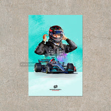Load image into Gallery viewer, George Russell 2022 Poster and Canvas, W13 Mercedes F1 Decor, F1 Print

