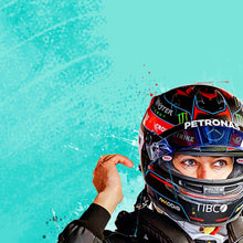 Load image into Gallery viewer, George Russell 2022 Poster and Canvas, W13 Mercedes F1 Decor, F1 Print
