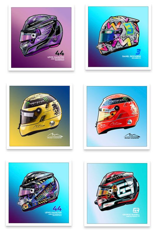 F1 Helmet Collections Canvas Prints