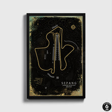 Load image into Gallery viewer, Malaysia Racing Circuit Poster, Sepang Track, Race Map Print
