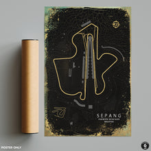 Load image into Gallery viewer, Malaysia Racing Circuit Poster, Sepang Track, Race Map Print
