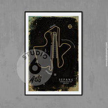 Load image into Gallery viewer, Malaysia Racing Circuit Poster, Sepang Track, Race Map Print
