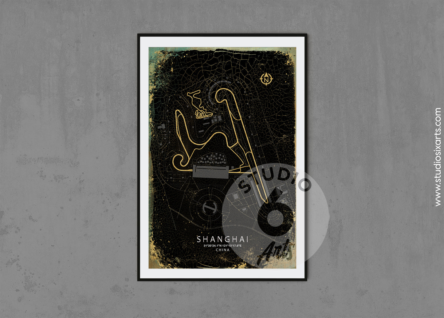 Shanghai Audi International Circuit Poster, Race Map Print