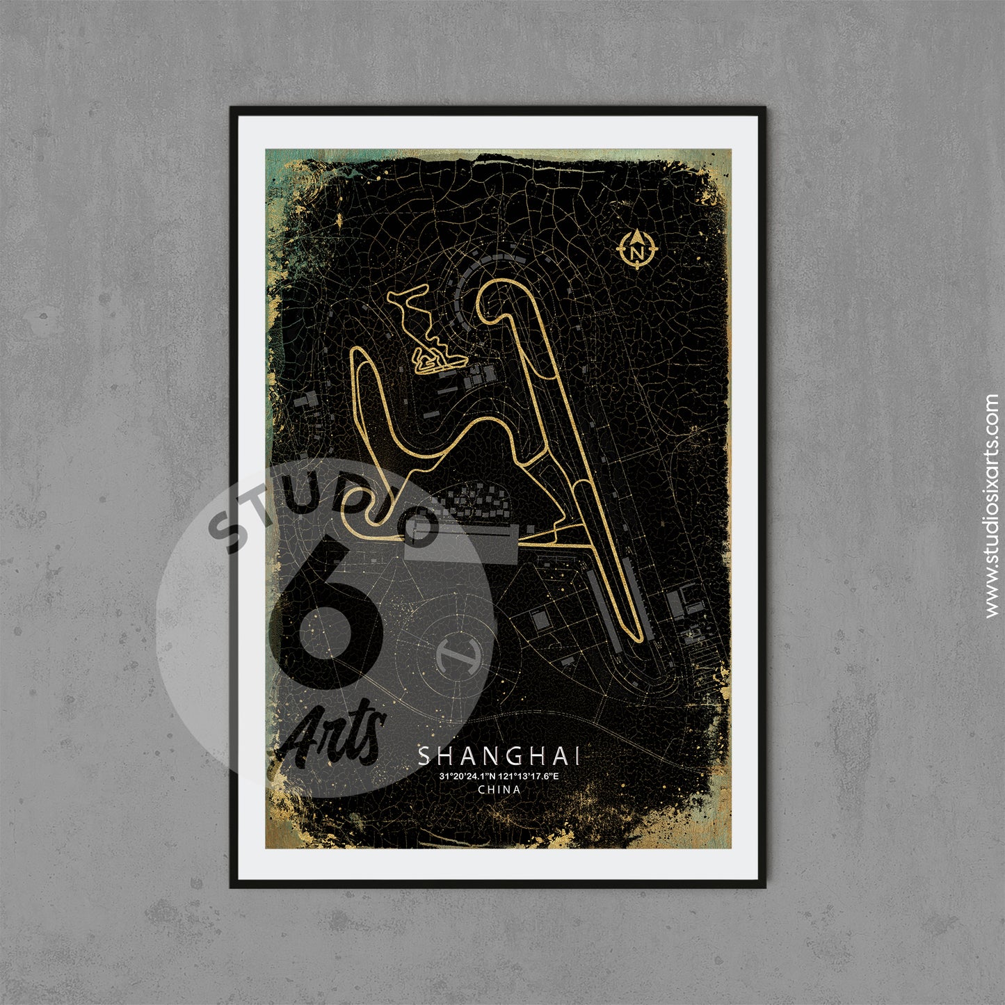 Shanghai Audi International Circuit Poster, Race Map Print