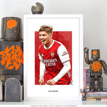 Load image into Gallery viewer, Emile Smith Rowe Poster, Soccer Fan Art Print, Man Cave Gift
